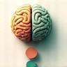 Icon for a mental health app, showing a stylized abstract brain or meditation symbol.